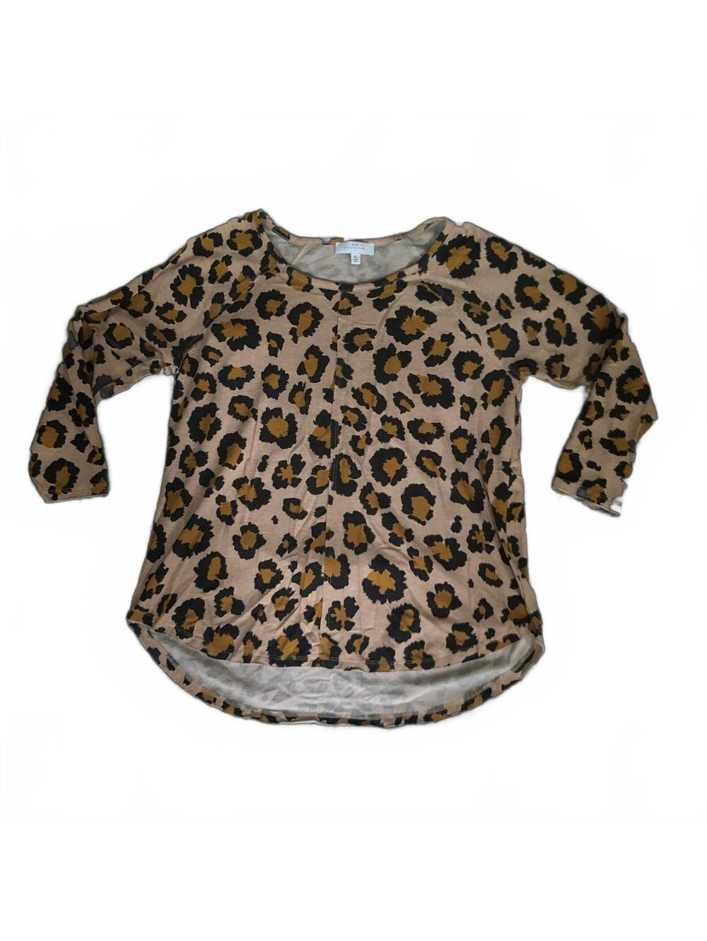 New Directions XL Leopard Print Long Sleeve Top